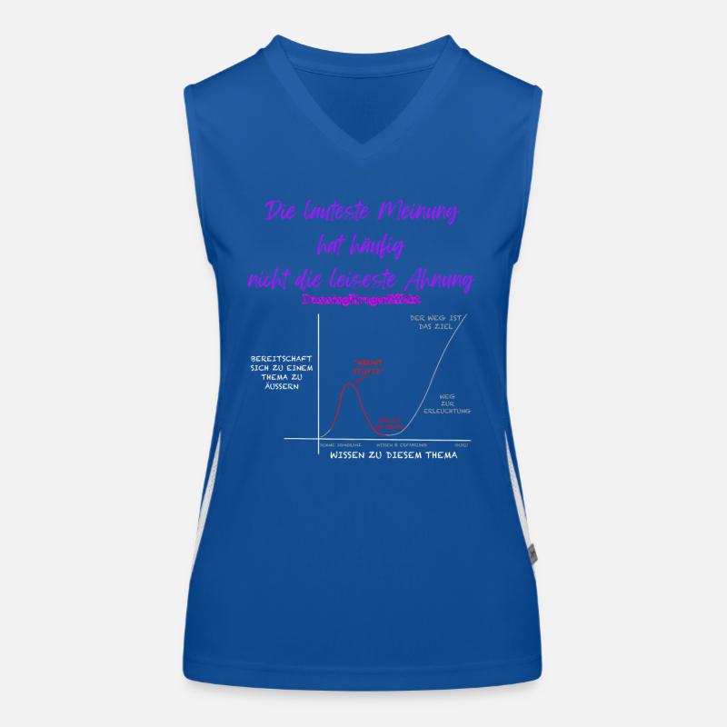 Dunning Kruger Effekt Funktionelles Kontrast-Tank Top für Frauen