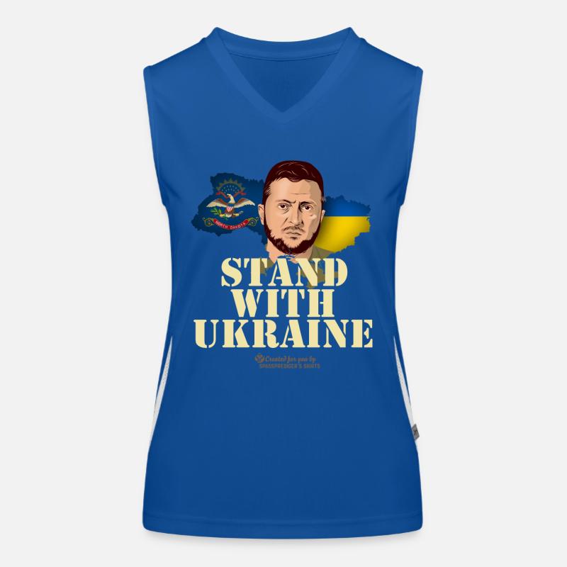 Ukraine North Dakota Funktionelles Kontrast-Tank Top für Frauen