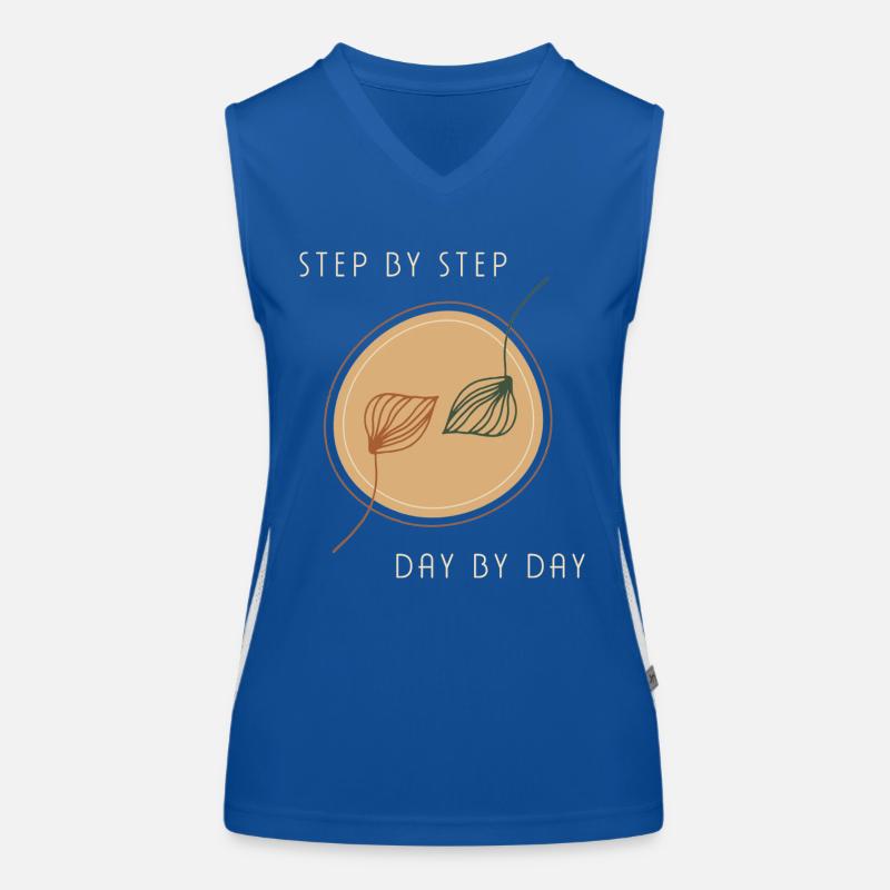 step by step day by day Women's Functional Contrast Tank Top