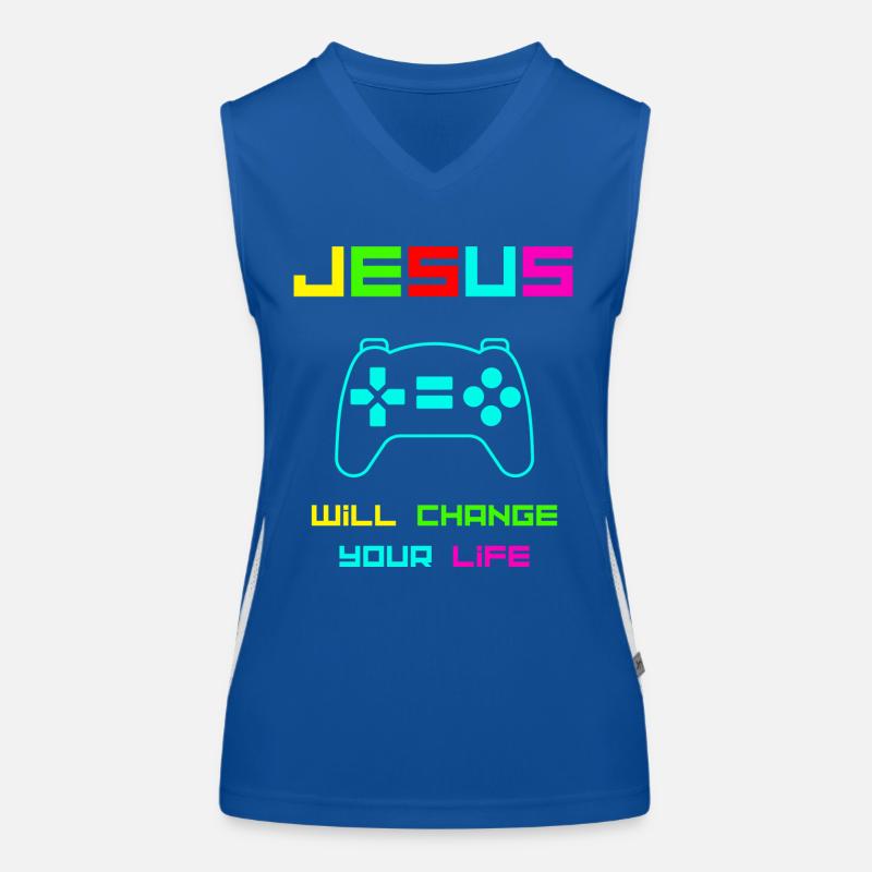 Jesus will change your life colour Women's Functional Contrast Tank Top
