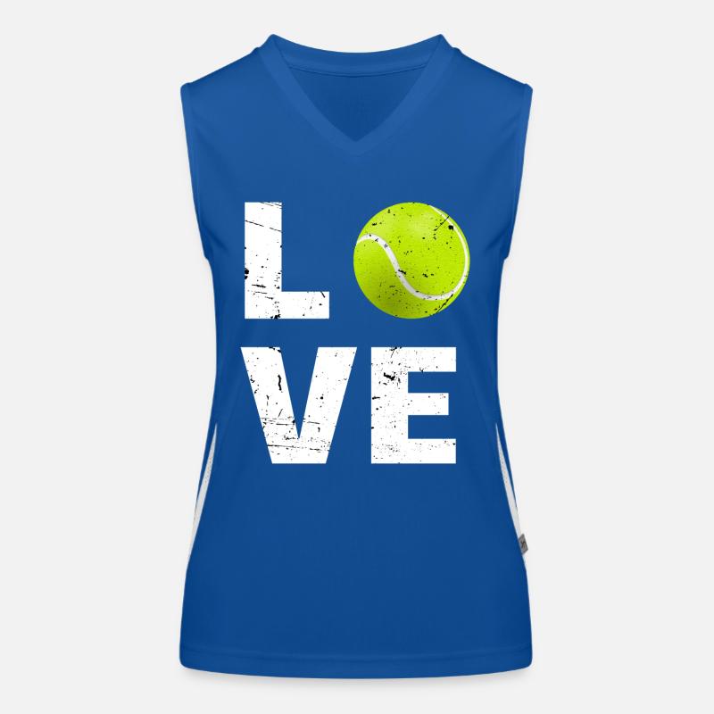Tennis Liebe Funktionelles Kontrast-Tank Top für Frauen