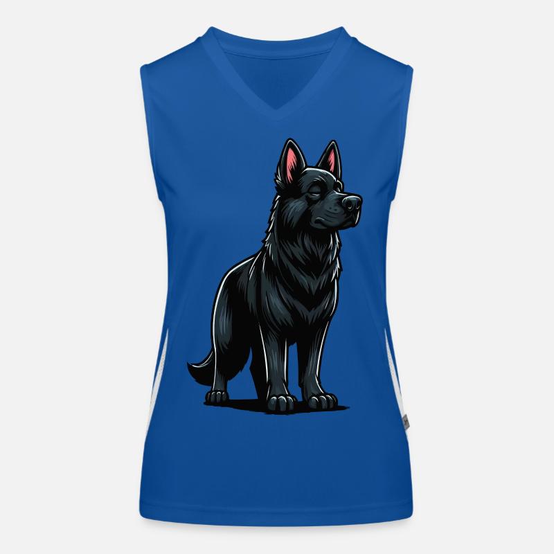 Black German Shepherd German Shepherd Owner Women's Functional Contrast Tank Top