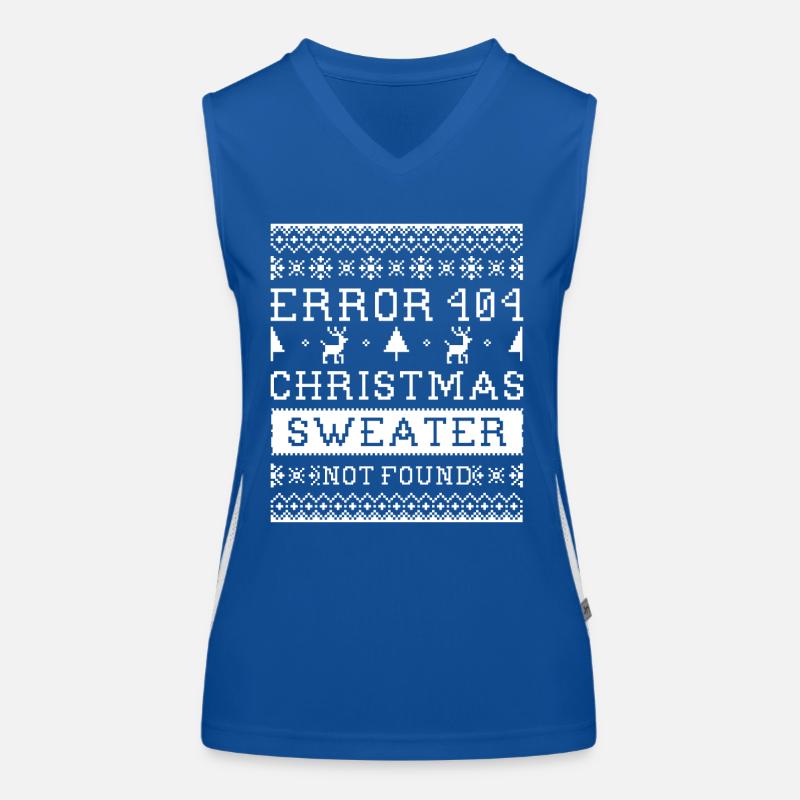 Error 404 Christmas sweater not found Ugly Sweater Débardeur respirant contrasté Femme