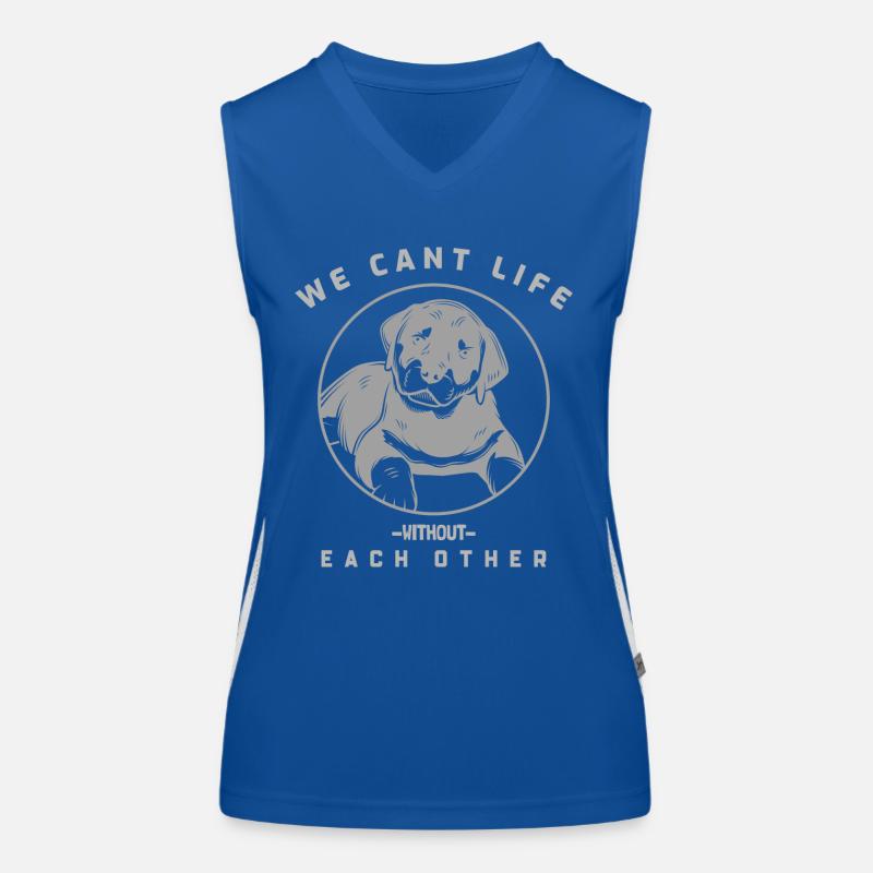 Cant life without each other (grey) - Women's Functional Contrast Tank Top - royal/white