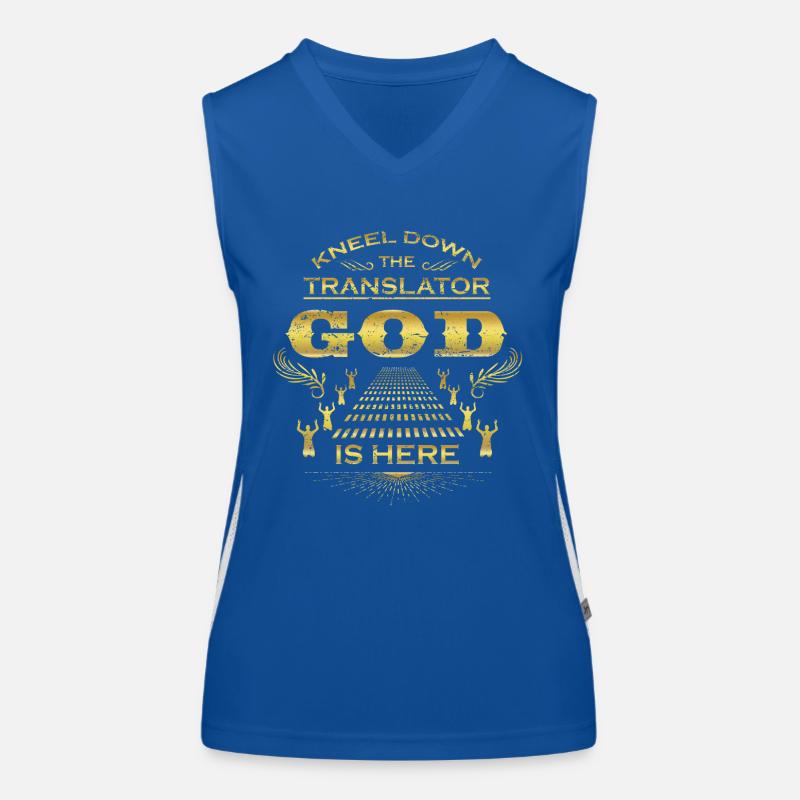 KNEEL KNEES KNIGHT MASTER GIFT TRANSLATOR Women's Functional Contrast Tank Top
