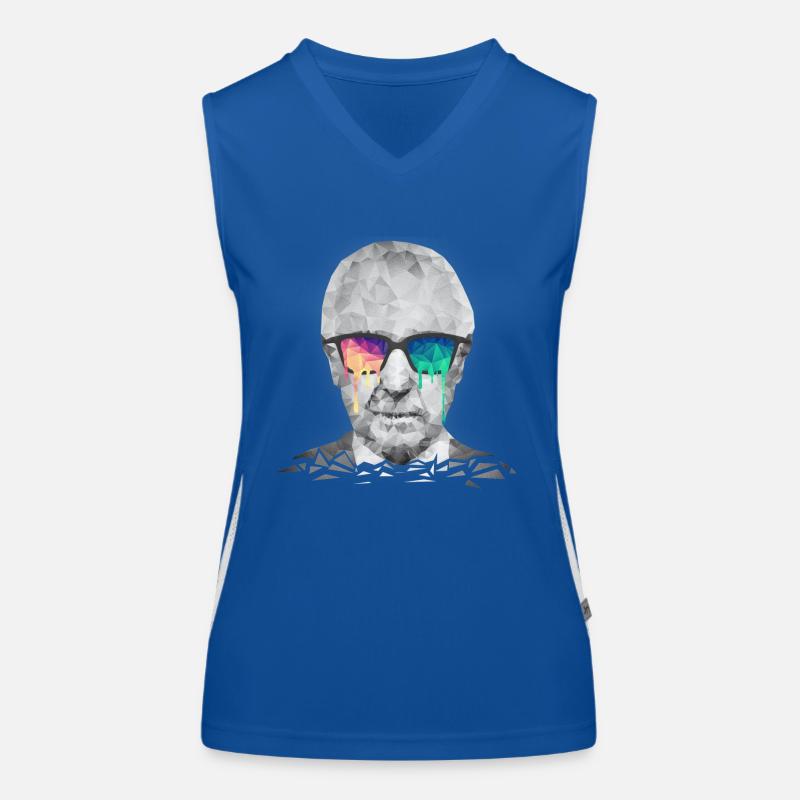 Albert Hofmann - Psychedelic Polygon Portrait Women's Functional Contrast Tank Top