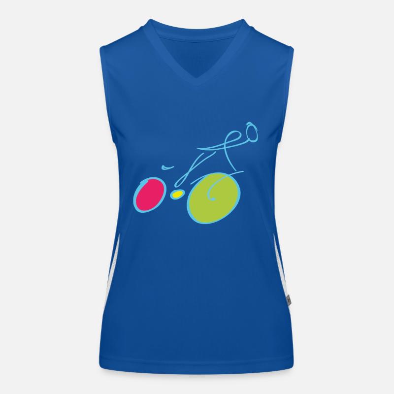 Radfahrer Funktionelles Kontrast-Tank Top für Frauen
