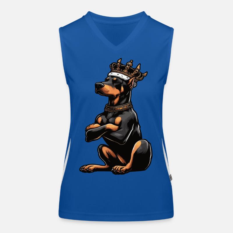 Doberman Doberman Propriétaire Doberman Lovers Débardeur respirant contrasté Femme