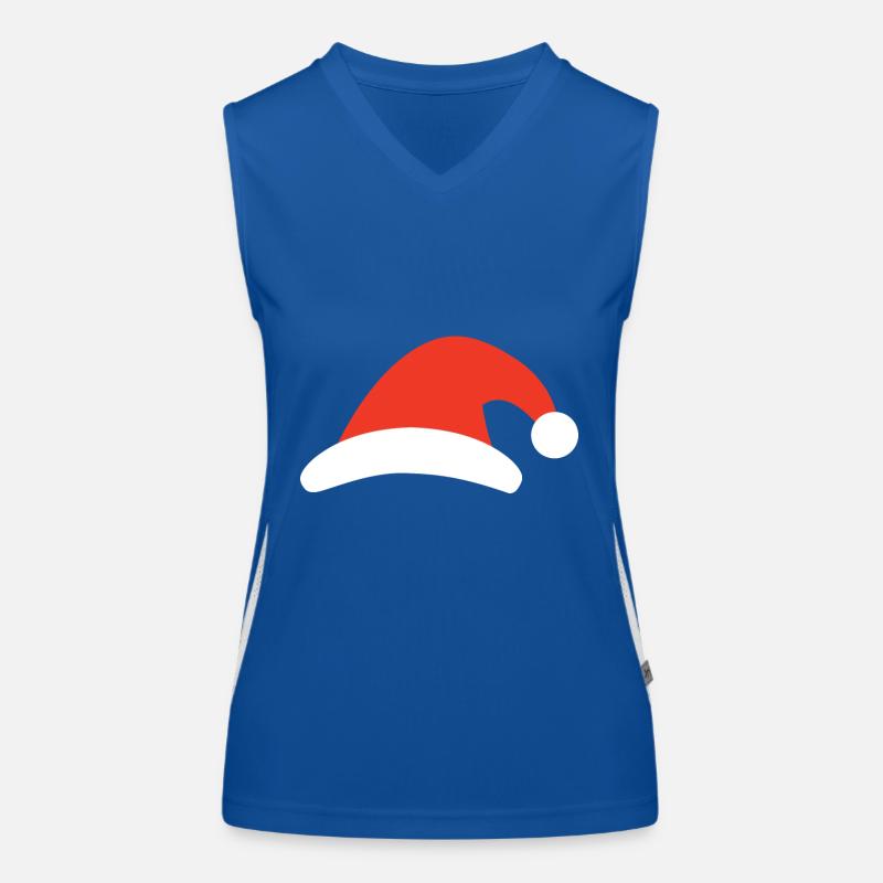 Chapeau de Père Noël Débardeur respirant contrasté Femme