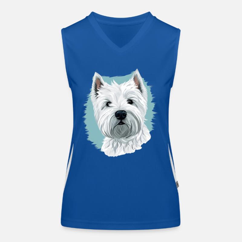 West Highland White Terrier Funktionelles Kontrast-Tank Top für Frauen
