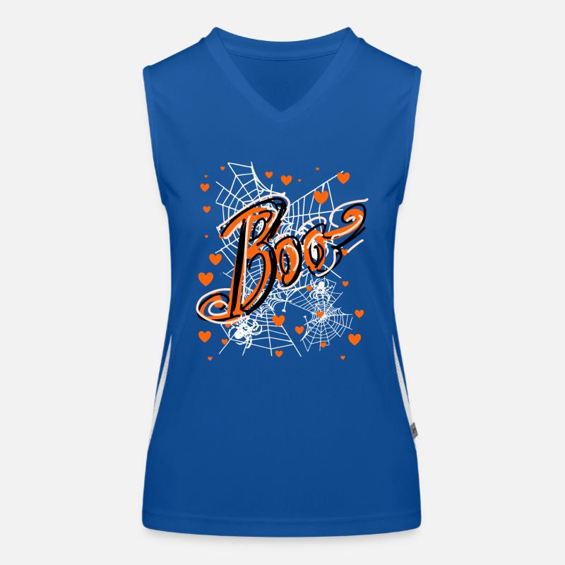Boo,halloween,Graffiti,Spinnennetz,Spinne Funktionelles Kontrast-Tank Top für Frauen