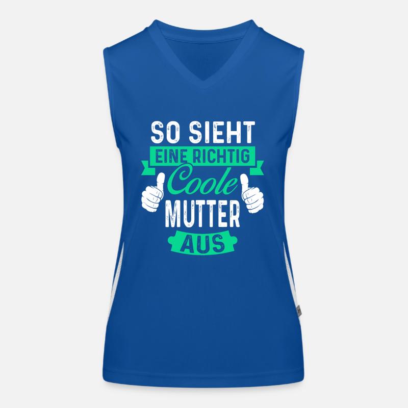 So sieht eine Coole Mutter aus Mama Mami Muttertag Funktionelles Kontrast-Tank Top für Frauen