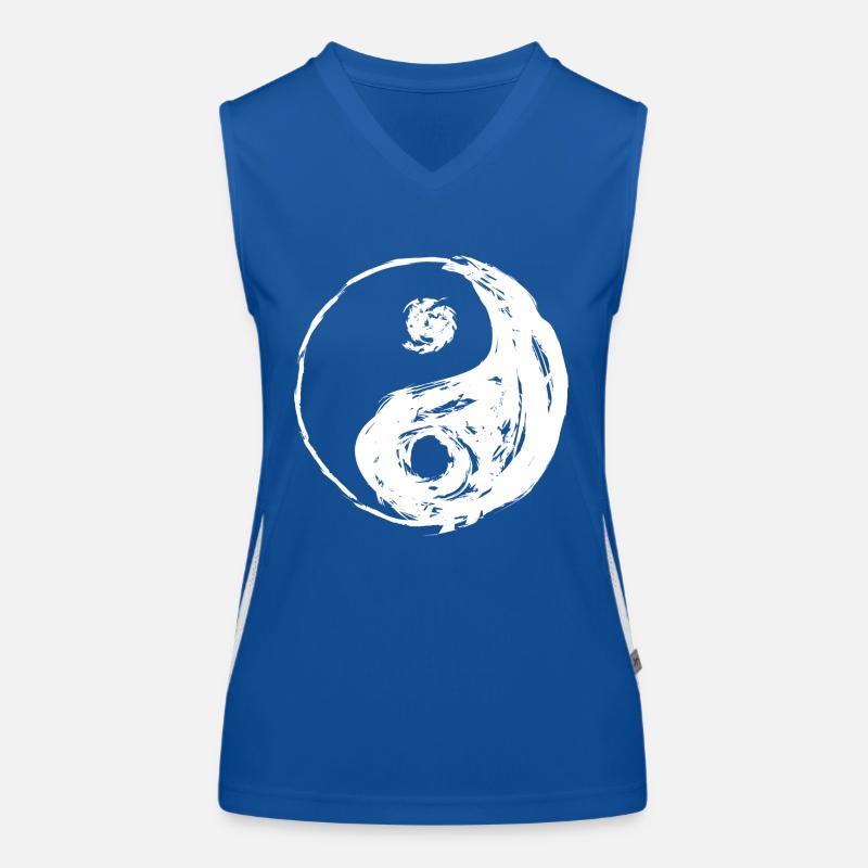 YIN YANG et look cool effiloché Débardeur respirant contrasté Femme