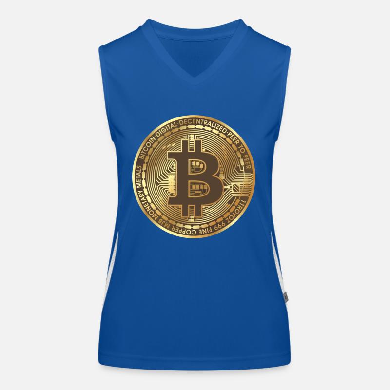 Bitcoin - Women's Functional Contrast Tank Top - royal/white