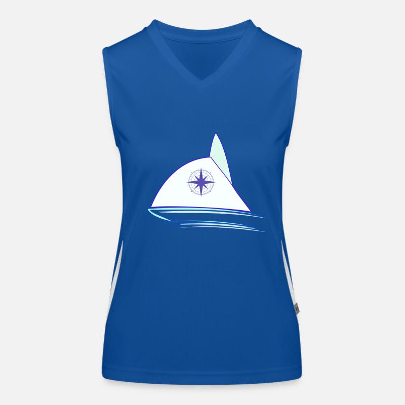 Segeln Segelboot Segler Boot Skipper Geschenk Funktionelles Kontrast-Tank Top für Frauen