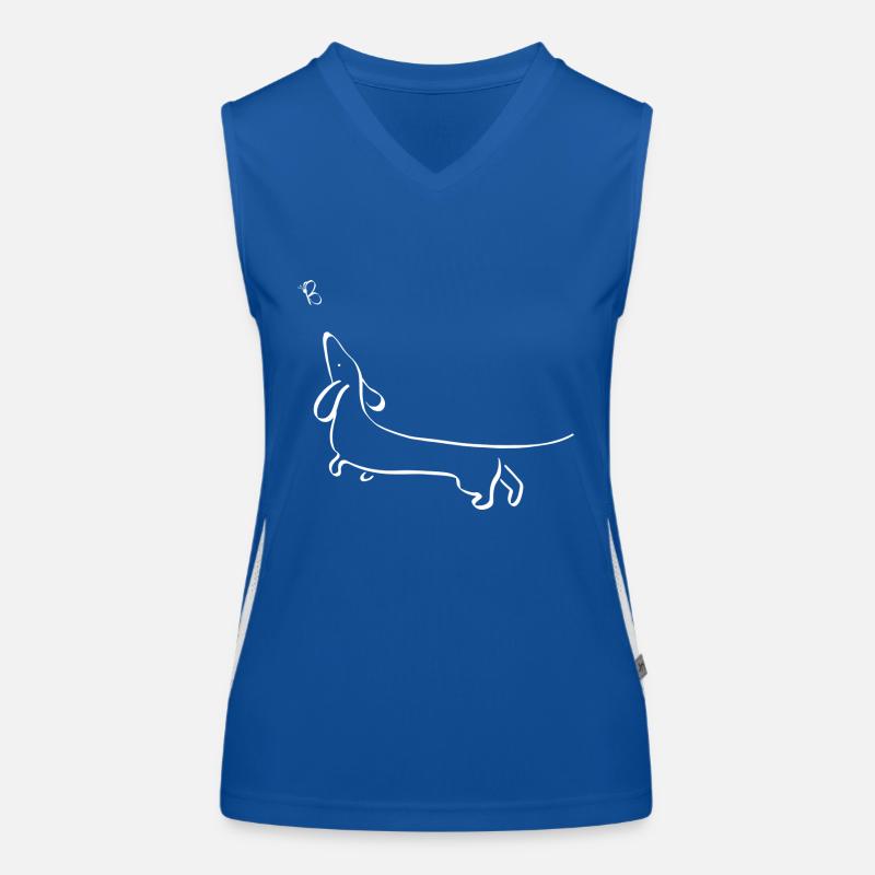 Hund Funktionelles Kontrast-Tank Top für Frauen