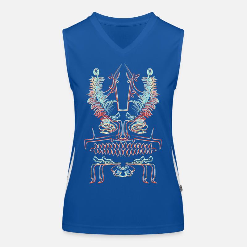 Abstraction psycho Débardeur respirant contrasté Femme