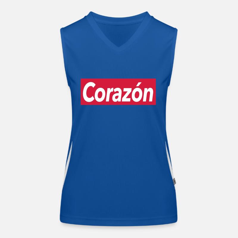 Corazon - Herz Funktionelles Kontrast-Tank Top für Frauen