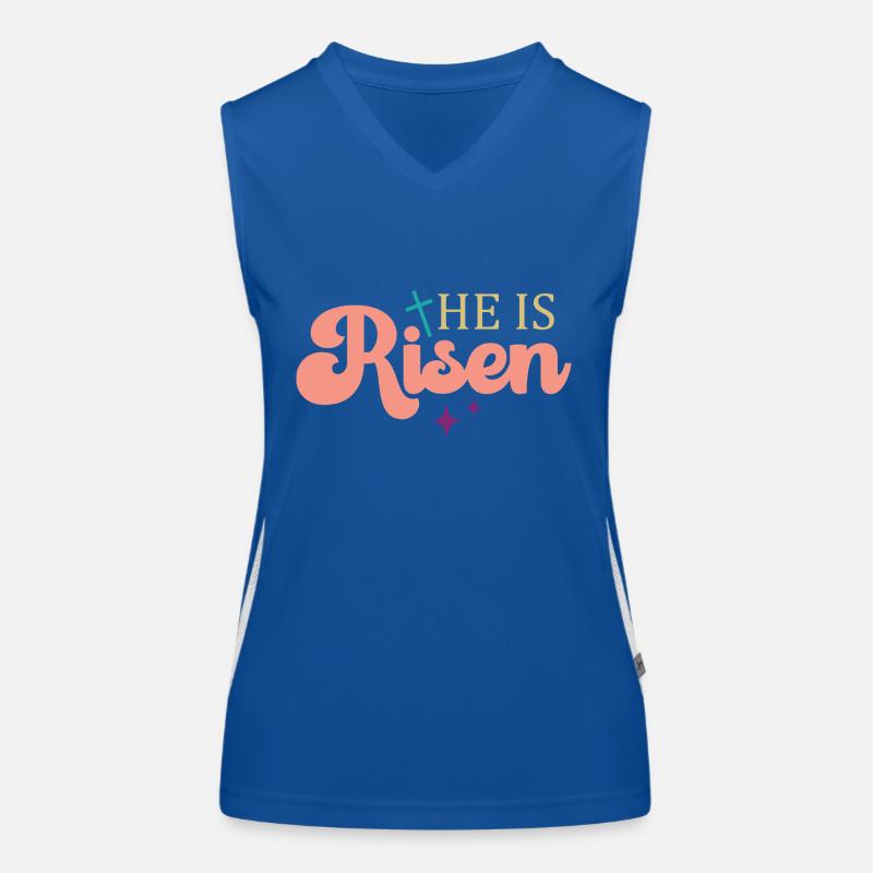 He is risen Women's Functional Contrast Tank Top