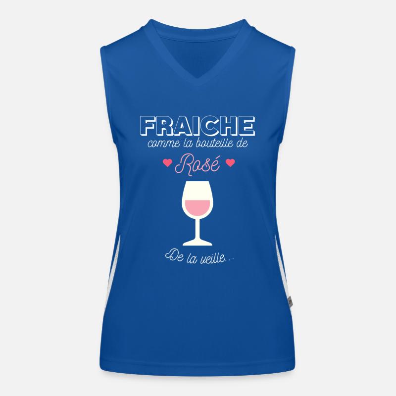 Fraiche comme la bouteille de rosé Débardeur respirant contrasté Femme