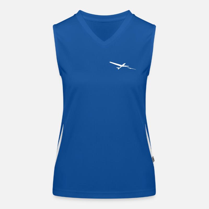 Glider Winch Launch Gliding Pilot Logo Women's Functional Contrast Tank Top
