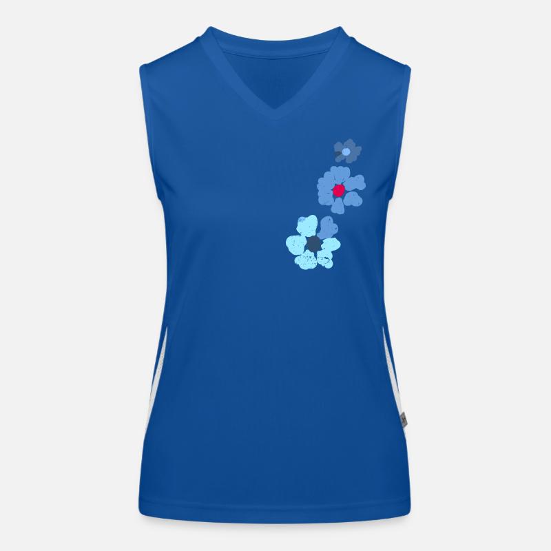 Blumen Ornament Funktionelles Kontrast-Tank Top für Frauen
