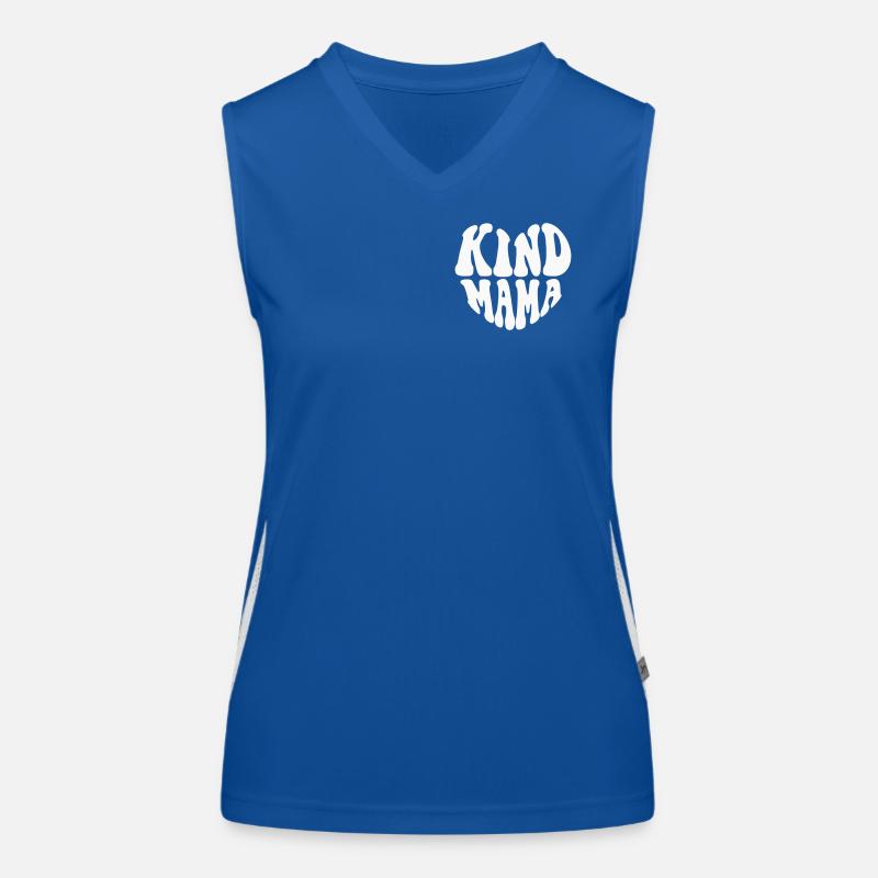 Kind Mama Heart Logo – Anpassbare Farbe Funktionelles Kontrast-Tank Top für Frauen
