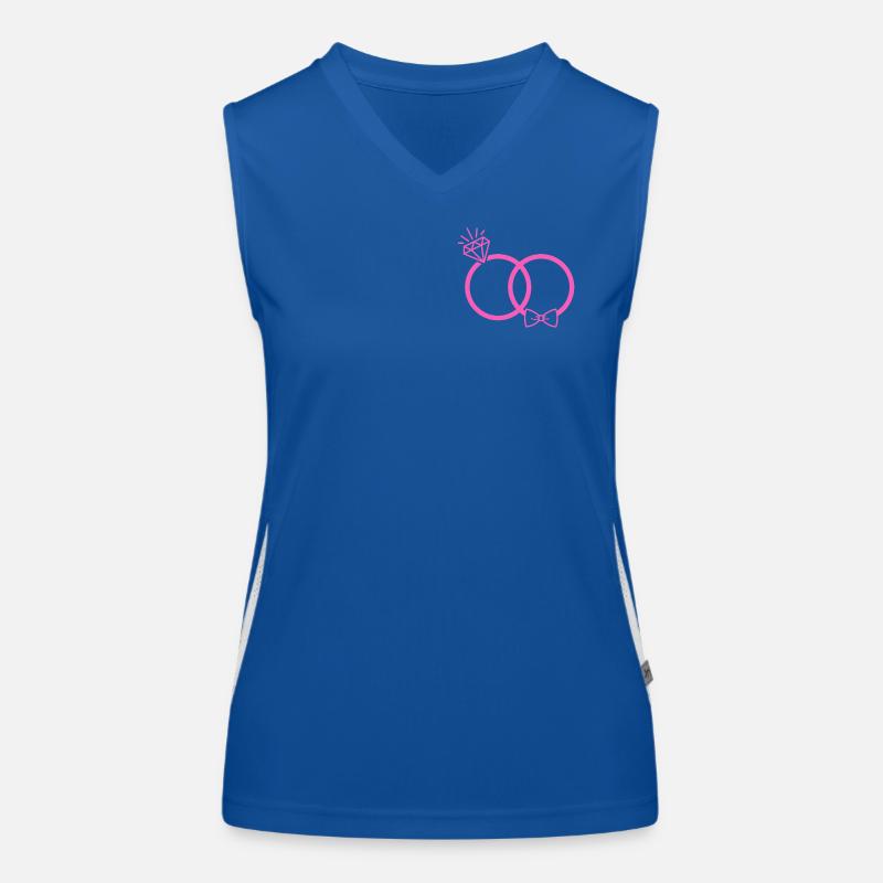Eheringe pink Funktionelles Kontrast-Tank Top für Frauen