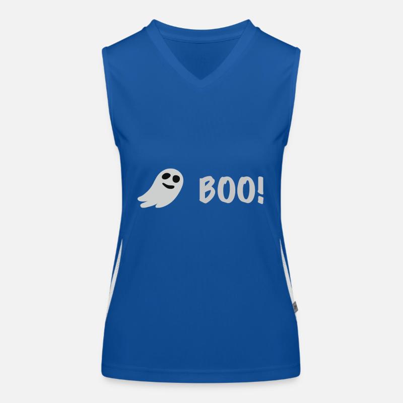 Halloween Shirt mit einem Geist Boo Geschenk Funktionelles Kontrast-Tank Top für Frauen