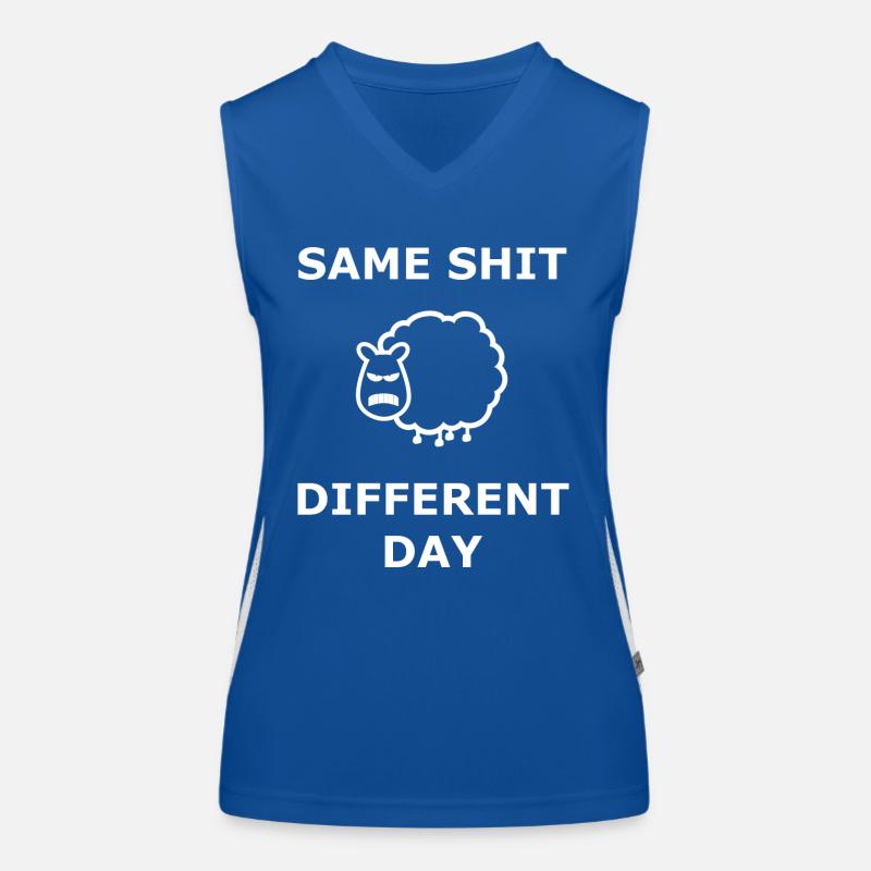Same Shit Different Day Selbe Scheiße an. Tag weiß Funktionelles Kontrast-Tank Top für Frauen
