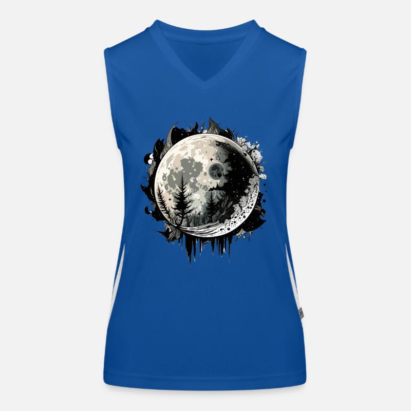 Moon Color Drop Noir Blanc Débardeur respirant contrasté Femme