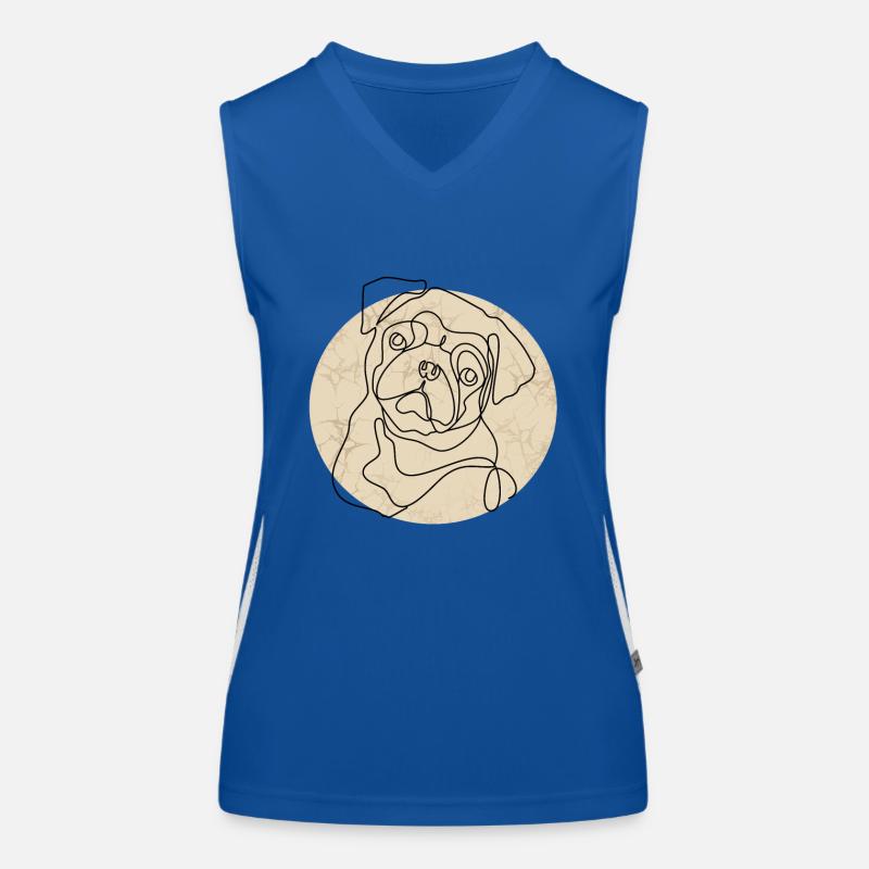 PUG RETRO STYLE Women's Functional Contrast Tank Top