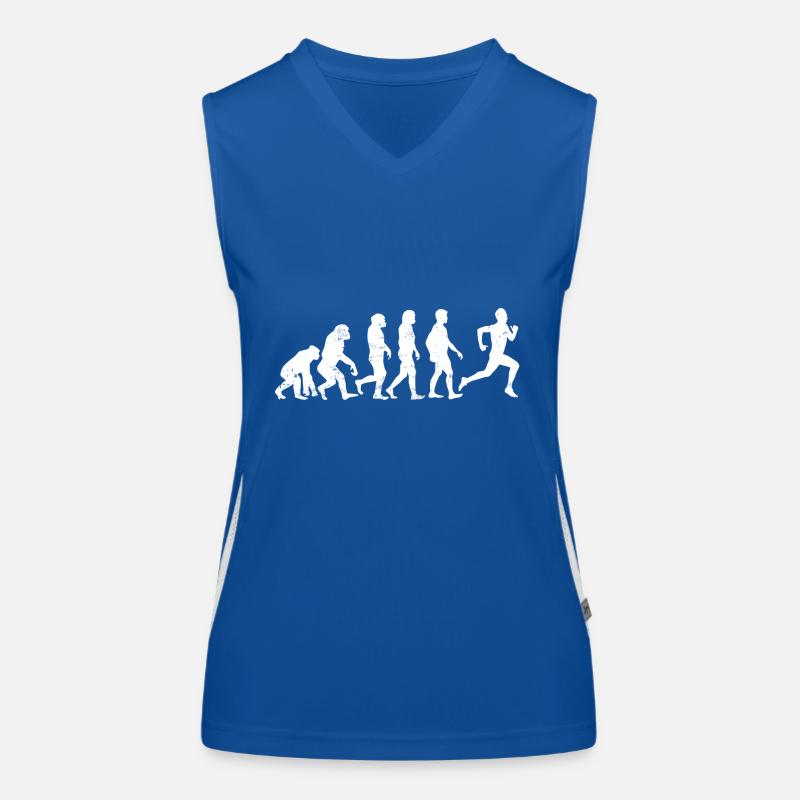 Läufer evolution rennen joggen geschenk marathon Funktionelles Kontrast-Tank Top für Frauen