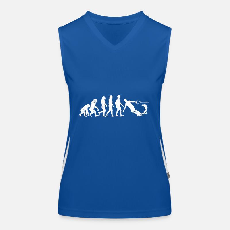 wakeboarder evolution wakeboard gift water - Women's Functional Contrast Tank Top - royal/white