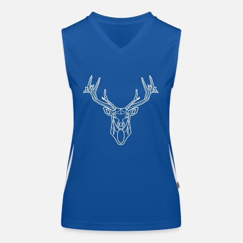 Weißer Hirsch Funktionelles Kontrast-Tank Top für Frauen