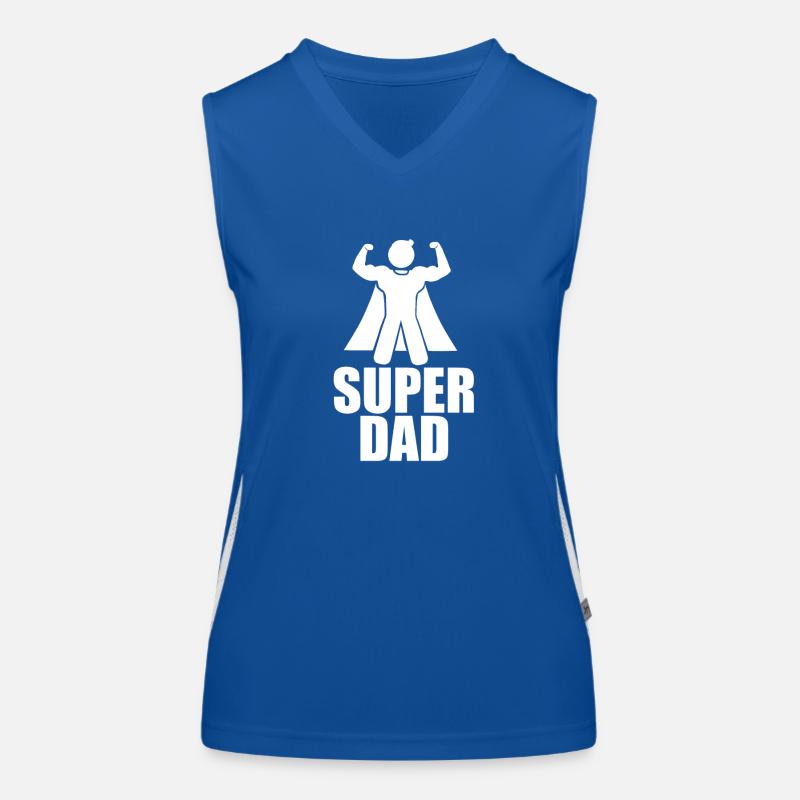 "SUPER DAD" Tshirt - Geschenkidee Funktionelles Kontrast-Tank Top für Frauen