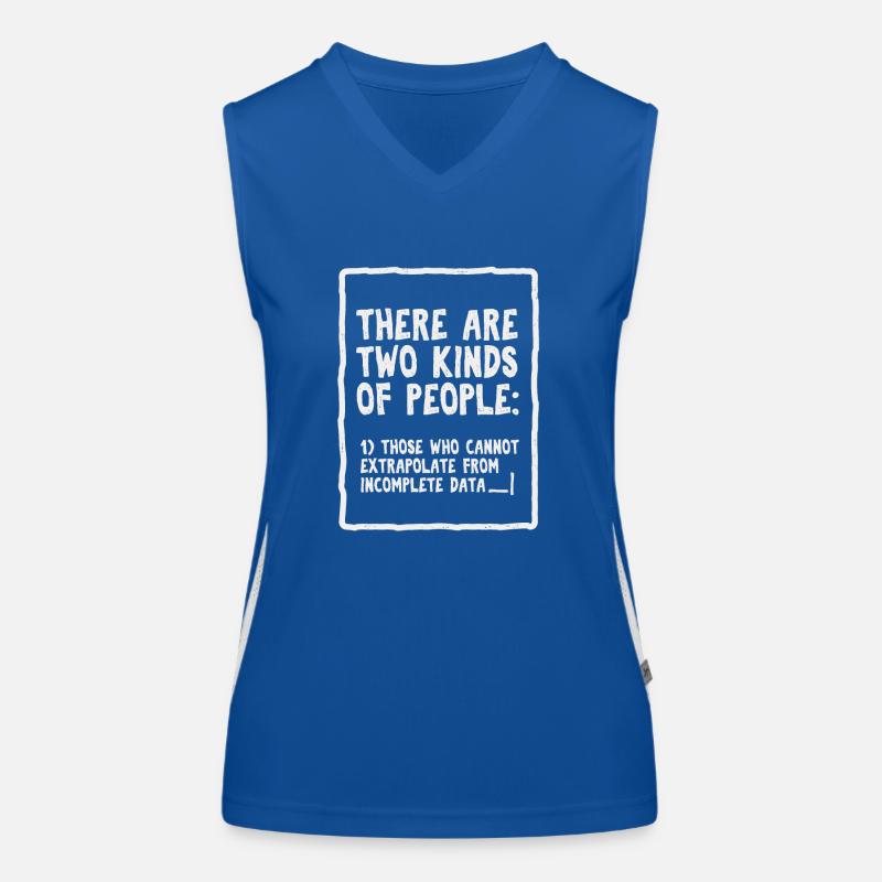Incomplete Data Funny Science Nerd - Women's Functional Contrast Tank Top - royal/white