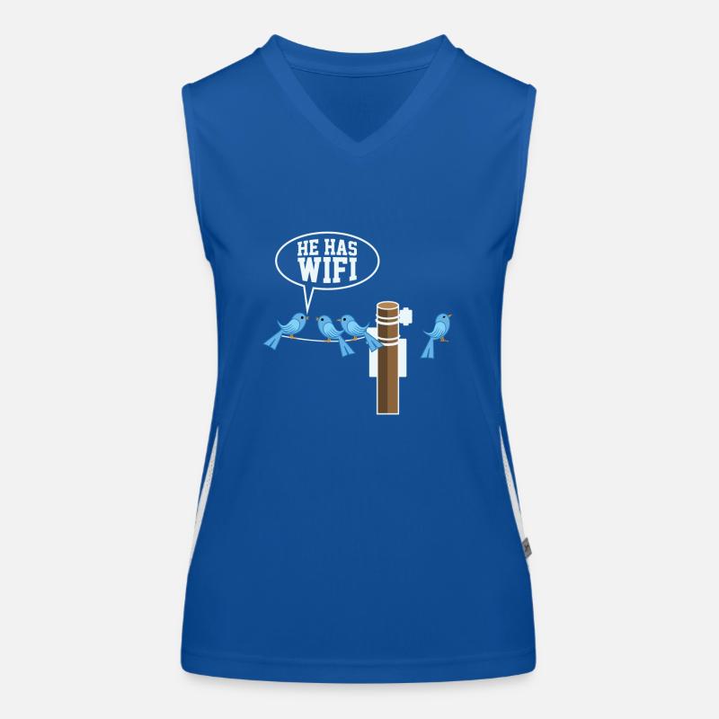 GEEK / NERD: He has W-Lan Women's Functional Contrast Tank Top