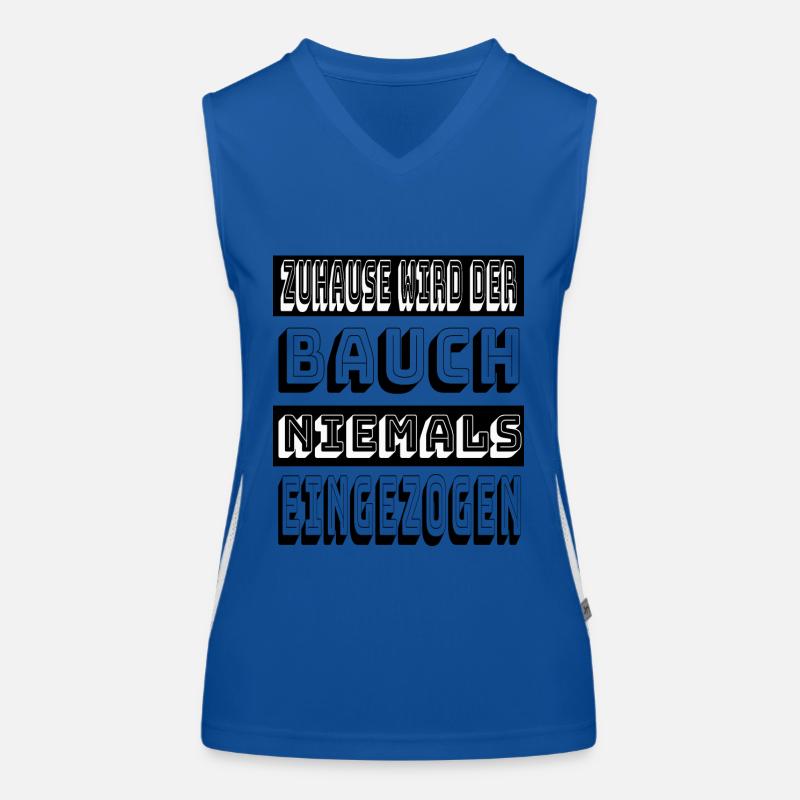 Zuhause wird der Bauch niemals eingezogen Funktionelles Kontrast-Tank Top für Frauen