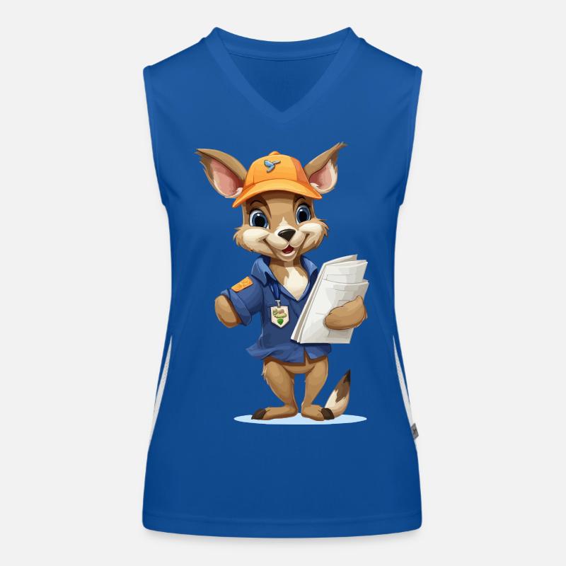 Hoppel Construction Worker Bunny Women's Functional Contrast Tank Top