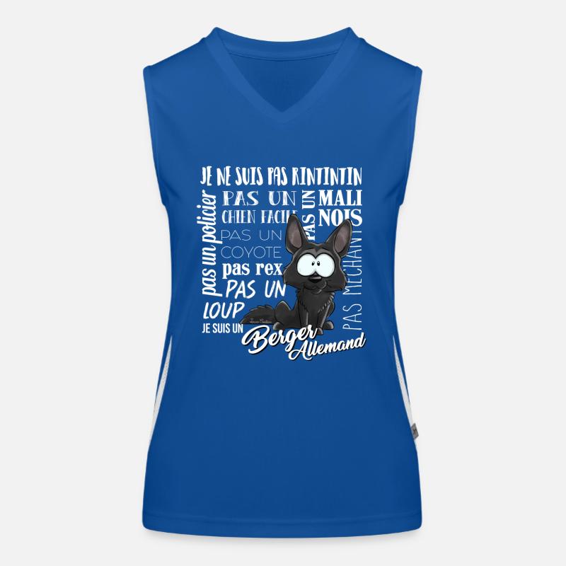 Ich bin Deutscher Schäferhund - schwarz - blancFR Funktionelles Kontrast-Tank Top für Frauen