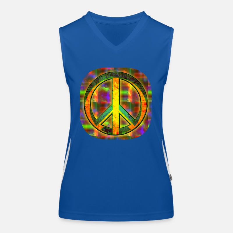 Peace [Zeichen] Funktionelles Kontrast-Tank Top für Frauen