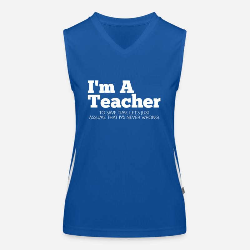 Ich bin ein Lehrer. Funktionelles Kontrast-Tank Top für Frauen