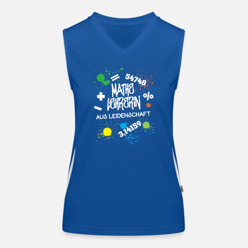 Mathe Lehrerin aus Leidenschaft Beruf Lehrerinnen Funktionelles Kontrast-Tank Top für Frauen