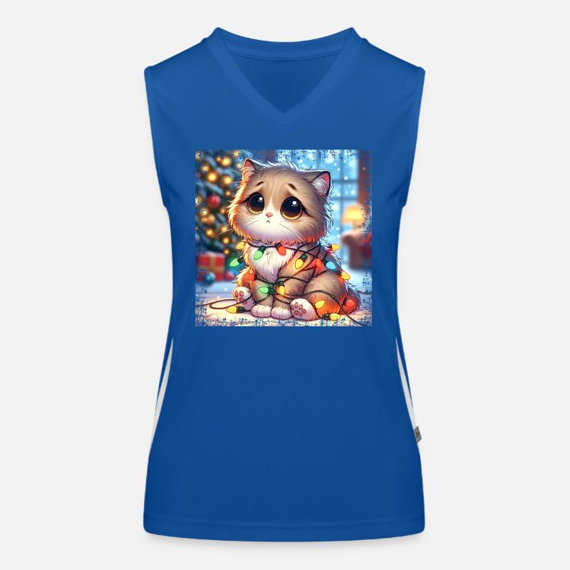 Chat de Noël mignon - Fée Lumières Chaos dans le Débardeur respirant contrasté Femme