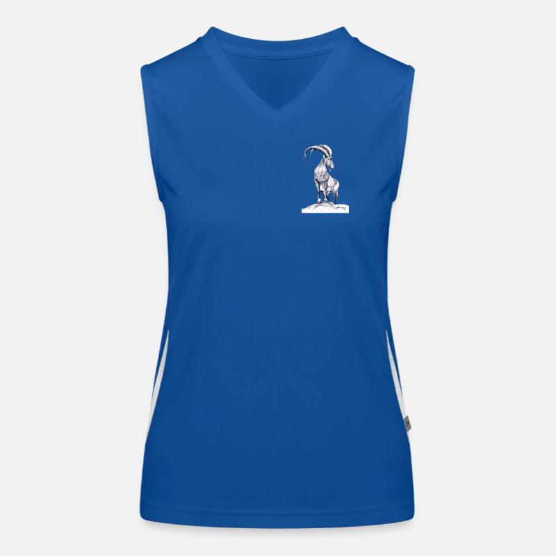 Steinbock Funktionelles Kontrast-Tank Top für Frauen