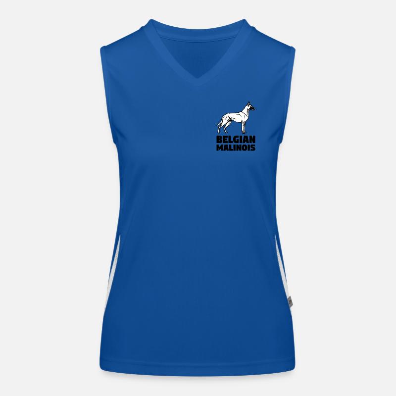 Malinois standing Women's Functional Contrast Tank Top