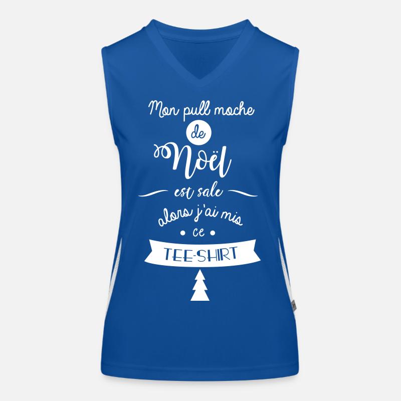 Mon pull moche de Noël est sale Débardeur respirant contrasté Femme