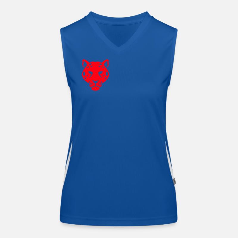 Panther Head Digitale Kunst Funktionelles Kontrast-Tank Top für Frauen