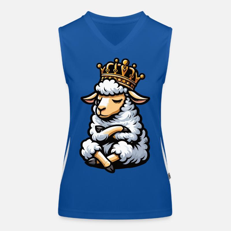 Schaf Schafe Schäfer Schafhalter Schafbock Funktionelles Kontrast-Tank Top für Frauen